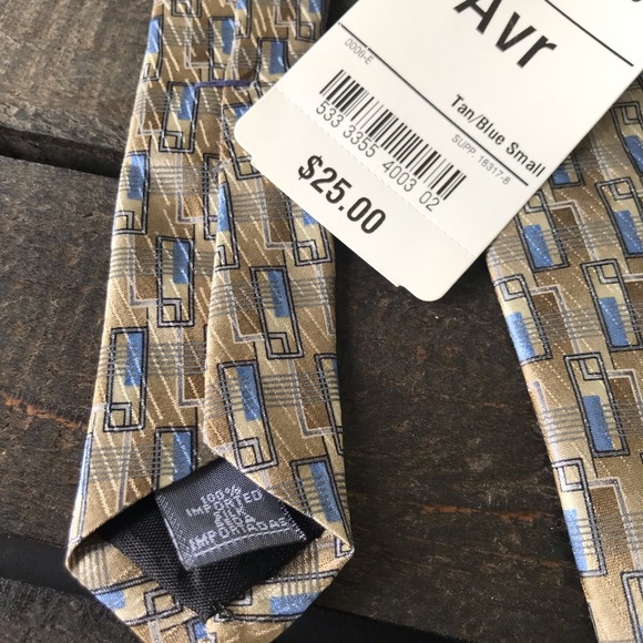 Stafford Men's Silk Ties Bundle of 2 Brown Blue NEW - Picture 6 of 13